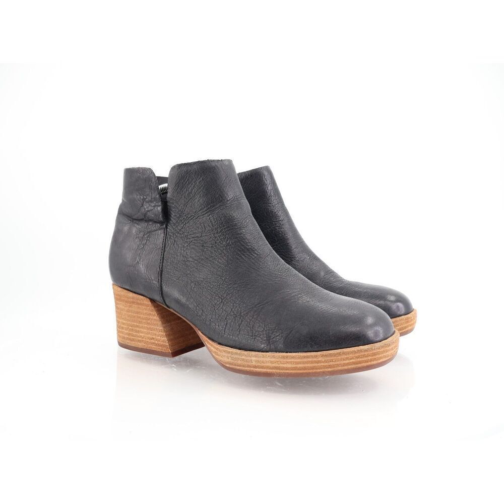 Kork Ease Rubi Booties Womens Size 11 Black Leather Platform Boots Block Heel